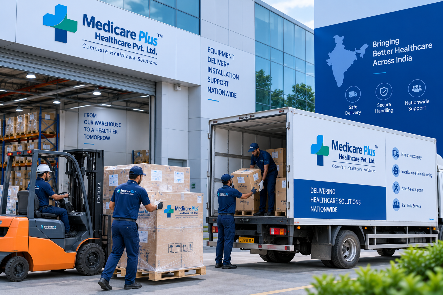 Healthcare equipment logistics and delivery network